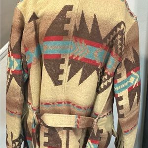 Vintage Indian Print Ralph Lauren Wool Coat